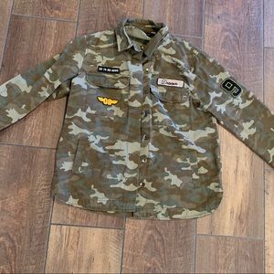 Button down camo shirt